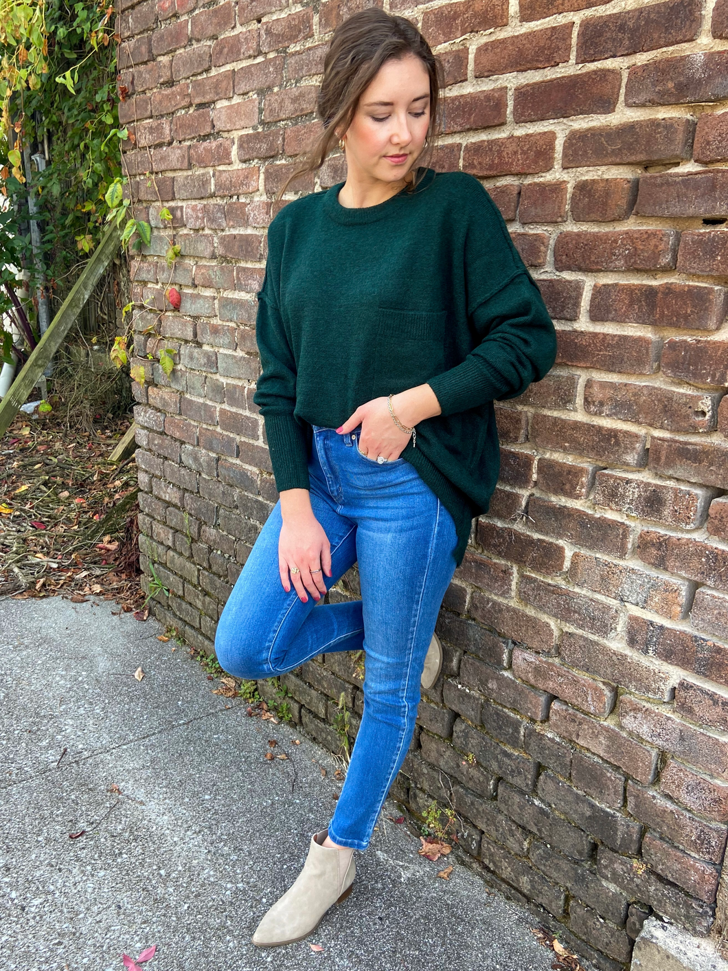 Emerald Pocket Sweater