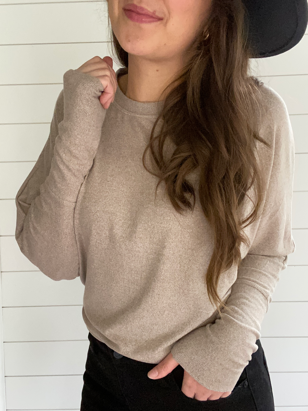 Marled Mocha Pullover