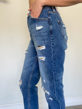 Load image into Gallery viewer, Mikaella Distressed Mom Jeans
