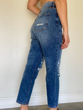 Load image into Gallery viewer, Mikaella Distressed Mom Jeans
