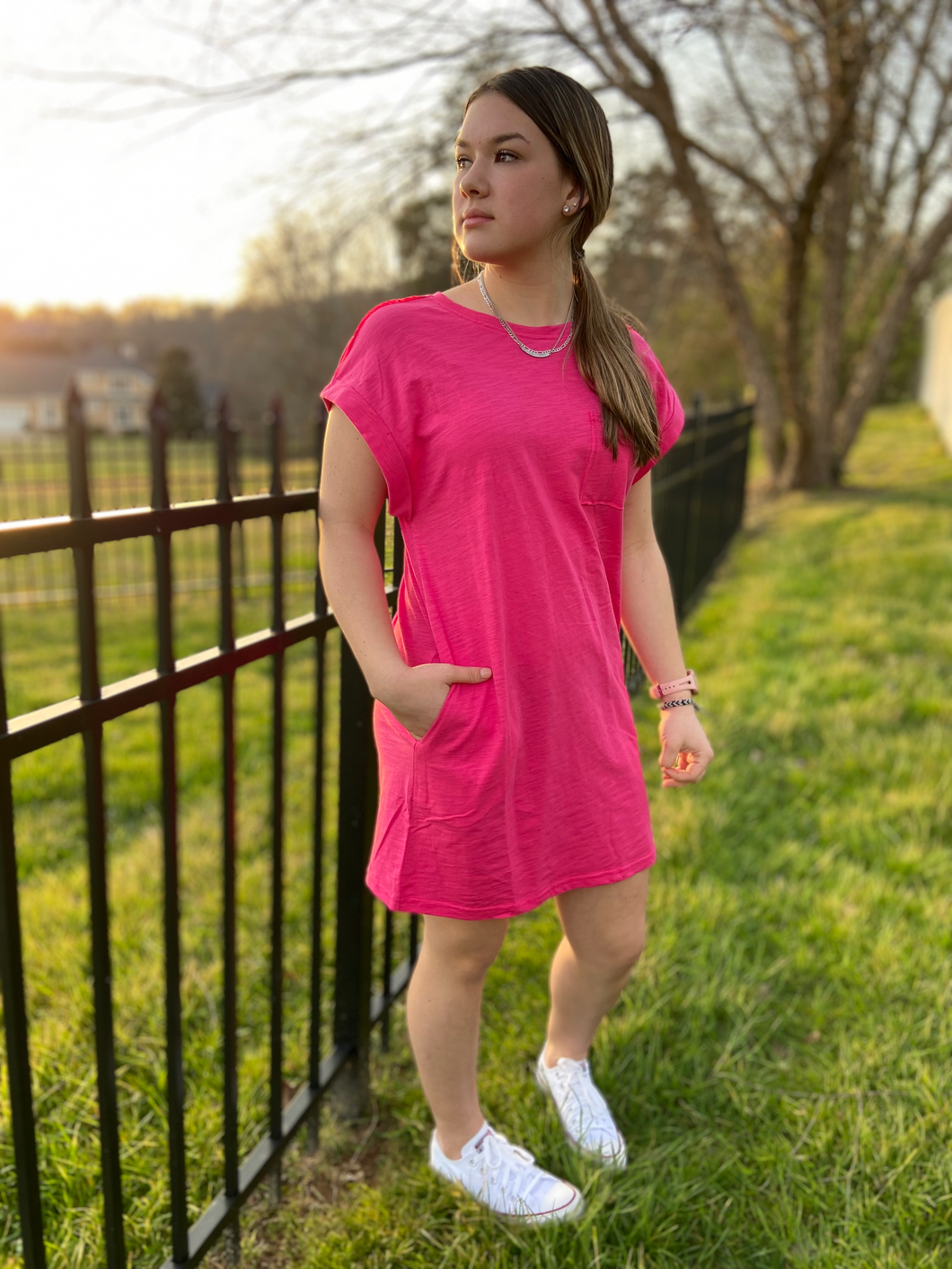 Pretty In Pink T-Shirt Dress